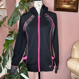JUSTICE Girl Black/Pink Jacket. Size 20. NWOT